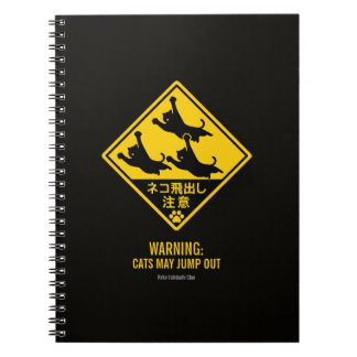 Carnet Panneau d'avertissement pour chats japonais – « Le