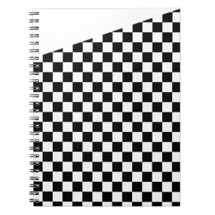 Carnet Panneau de contrôle noir et blanc incliné