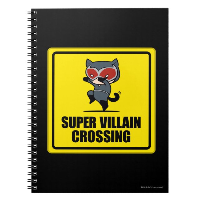 Carnet Panneau de croisement Chibi Catwoman Super Villain (Devant)