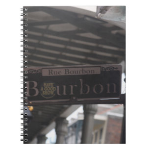Carnet Panneau de la rue Bourbon 