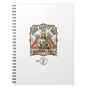 Carnet Panneau de sécurité Jésus Étiquette d'avertissemen