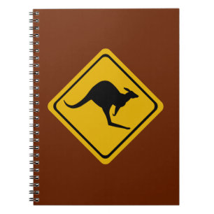 Carnet panneau routier kangourou