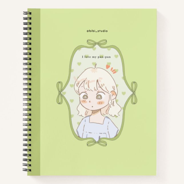 Carnet Panpan vert doux (Devant)