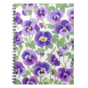 Carnet Pansies violettes Pastel Graphic