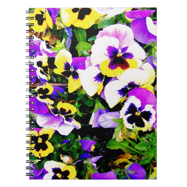 Carnet pansy flowers (Devant)