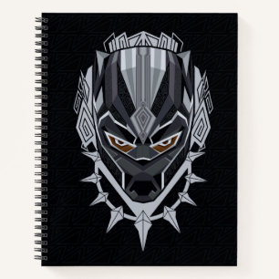 Carnet Panthère noire Emblème de tête de panthère noire
