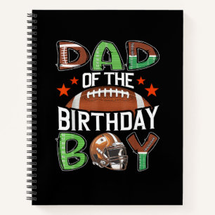 Carnet Papa du garçon fêté Football de jour de match