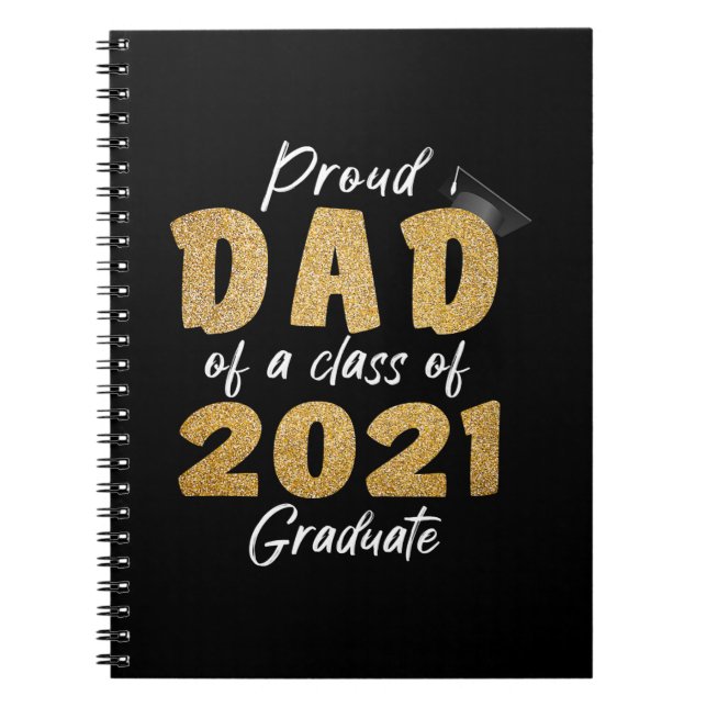 Carnet Papa fier d'une classe de 2021 Diplômé (Devant)
