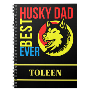 Carnet Papa Husky Personnalisé, Papa Chien