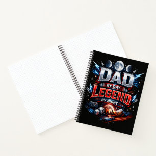 Carnet Papa le jour, légende la nuit - Papa joueur épique