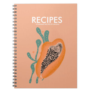 Carnet Papaye Recette Abstraite de Fruit Tropical
