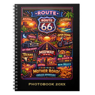 Carnet Papeterie Américaine Vintage Route 66