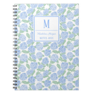 Carnet Papier à en-tête Hydrangeas Bleu et Vert Prépa