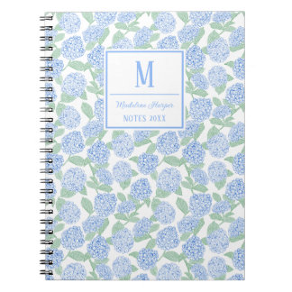 Carnet Papier à en-tête Hydrangeas Bleu et Vert Prépa