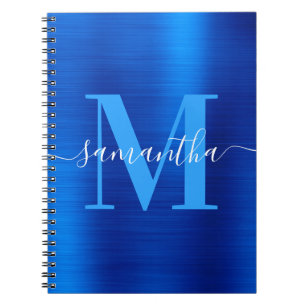 Carnet Papier à en-tête Monogramme Royal Bleu Foil