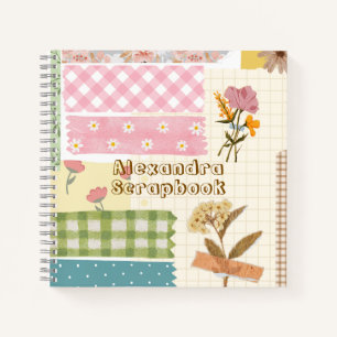 Carnet Papier à gratter style Girly rétro arrière - plan