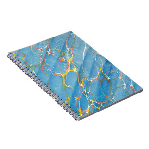 Carnet Papier en marbre bleu vintage, Lecteur, Écrivain