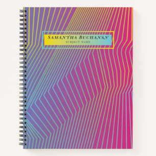 Carnet Papier graphique Motif Ombre rose personnalisé