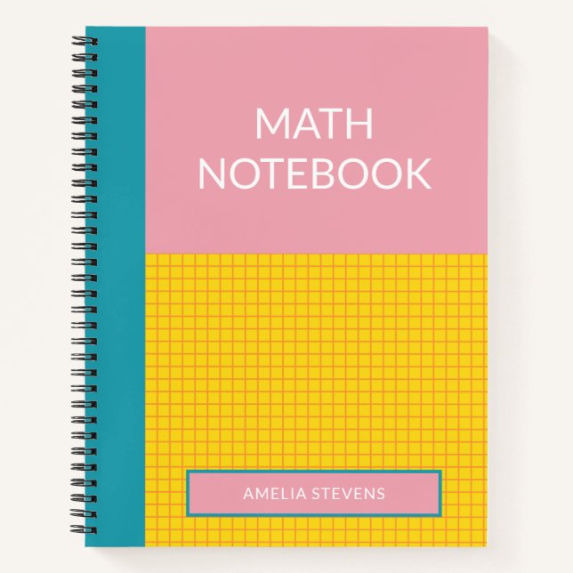 Carnet Papier graphique personnalisé en mathématiques de  (Devant)