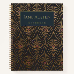 Carnet Papier peint art déco vintage des années 1930 Pers