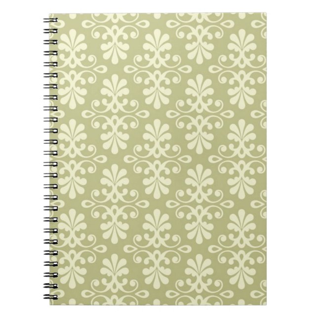 Carnet Papier peint floral de damassé (Devant)