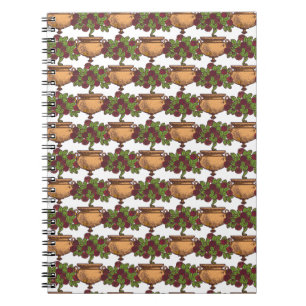 Carnet Papier peint vintage Art Nouveau rosebush fleuri