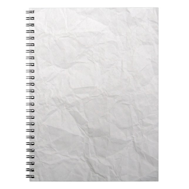 Carnet Papier ridé blanc texture mignonne (Devant)