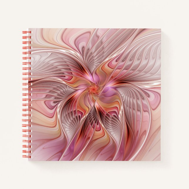 Carnet Papillon Abstrait coloré Imaginaire Fractal Art (Devant)