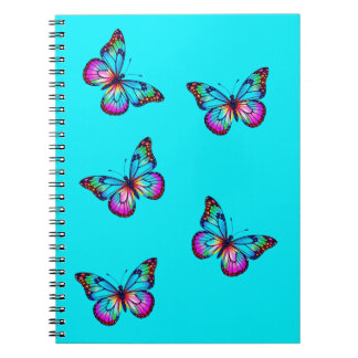 Carnet papillon Aqua Blue