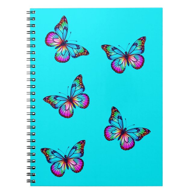 Carnet papillon Aqua Blue (Devant)