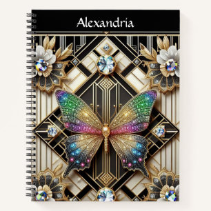Carnet Papillon Arc-en-Ciel Art Déco