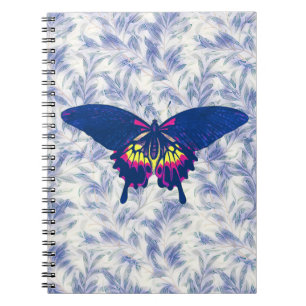 Carnet Papillon bleu Artsy Style Vintage Spiral