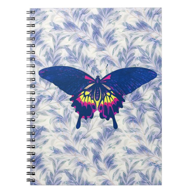 Carnet Papillon bleu Artsy Style Vintage Spiral (Devant)