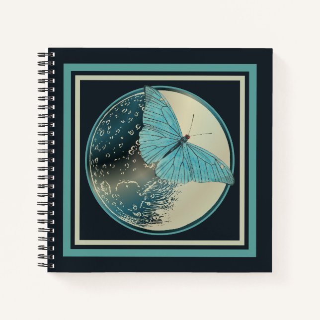 Carnet Papillon bleu lune (Devant)