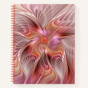 Carnet Papillon coloré abstrait Art Fantastique Fractal