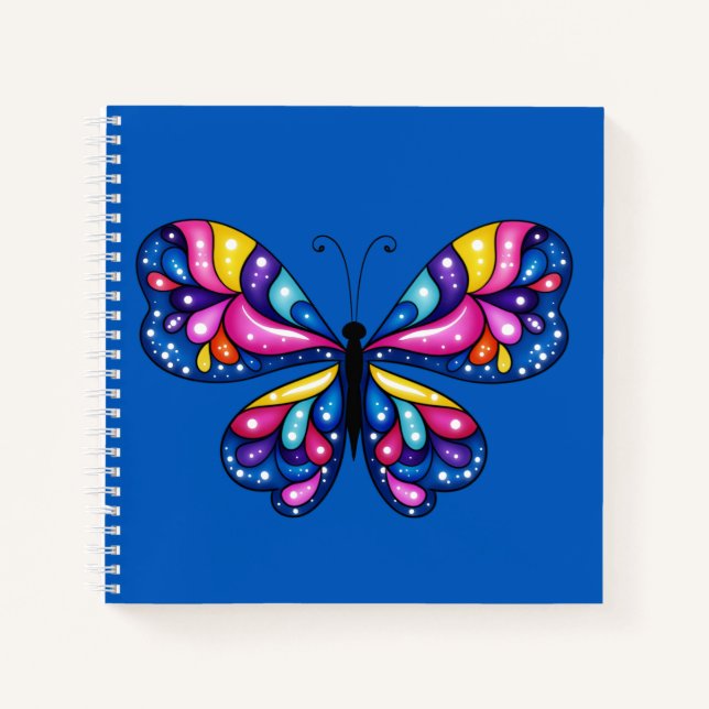Carnet Papillon coloré vibrant (Devant)