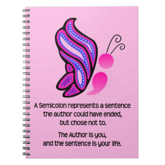 Carnet Papillon de conscience de suicide/dépression de