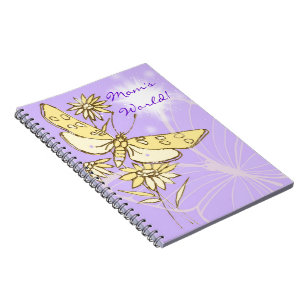 Carnet papillon de pêche pourpre