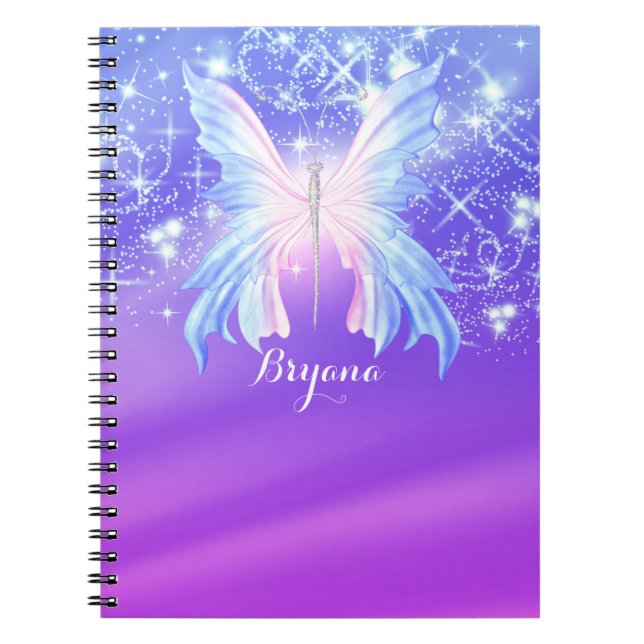 Carnet Papillon d'Imaginaire rose et pourpre (Devant)