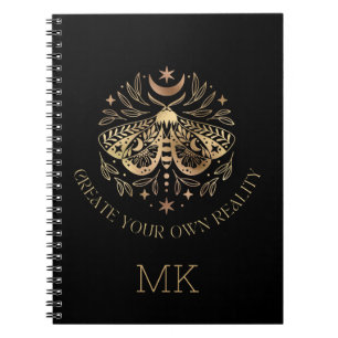 Carnet Papillon d'or mystique