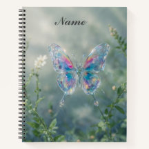 Carnet papillon en verre