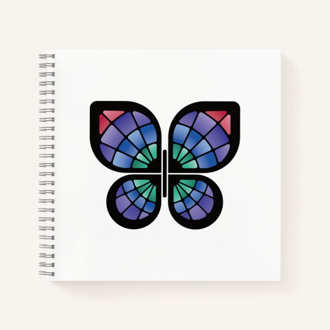 Carnet Papillon en verre tendu (Devant)