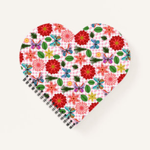 Carnet Papillon floral de jardin printanier moderne 