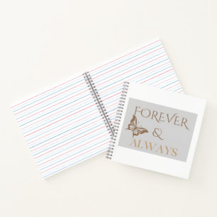 Carnet Papillon Forever & Always, Cadeau Romantique pour
