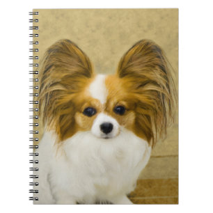 Carnet Papillon (Hound Tri) Peinture - Art Chien original
