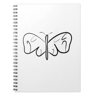 Carnet papillon noir et blanc