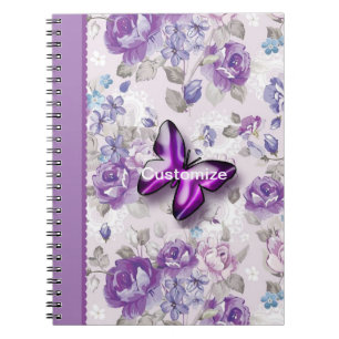 Carnet Papillon pourpre