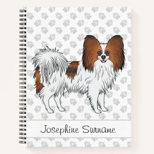 Carnet Papillon Rouge Adorable Chien Avec Texte Personnal