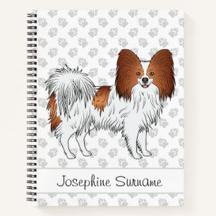 Carnet Papillon Rouge Et Blanc Mignon Chien Avec Texte Pe