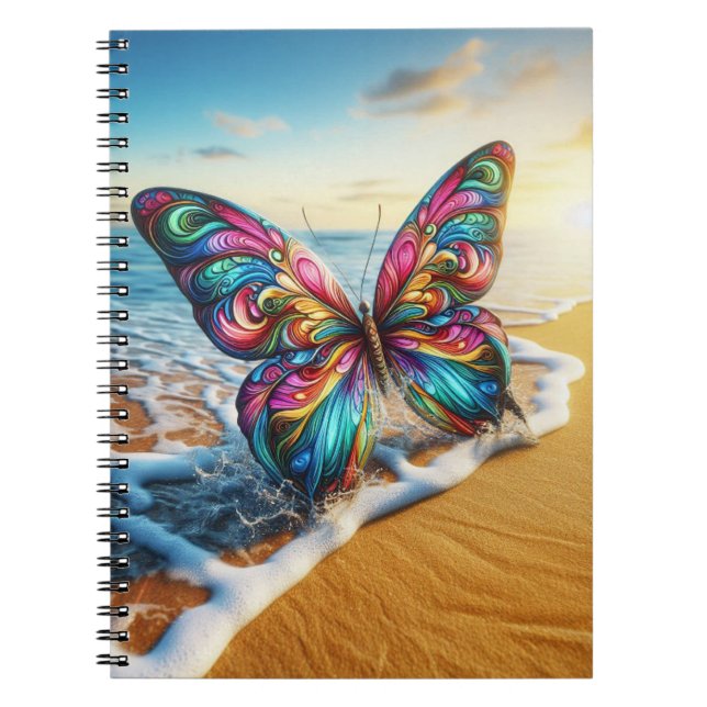 Carnet Papillon sur la plage (Devant)